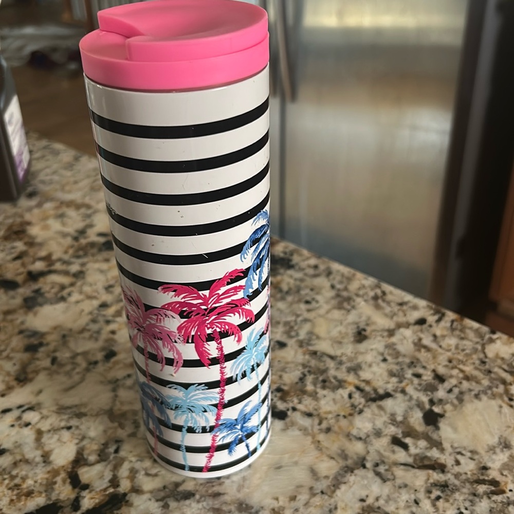 Lilly Pulitzer hot or cold cup.